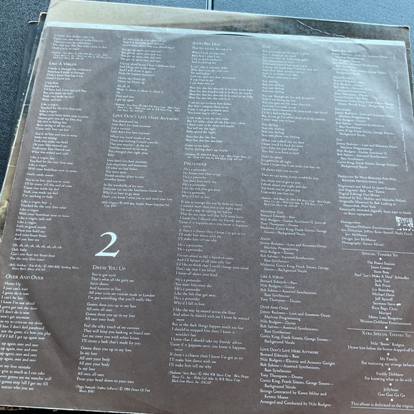 Madonna Like A Virgin Vinyl Record Album 1984 Sire Records - Picture 4 of 6